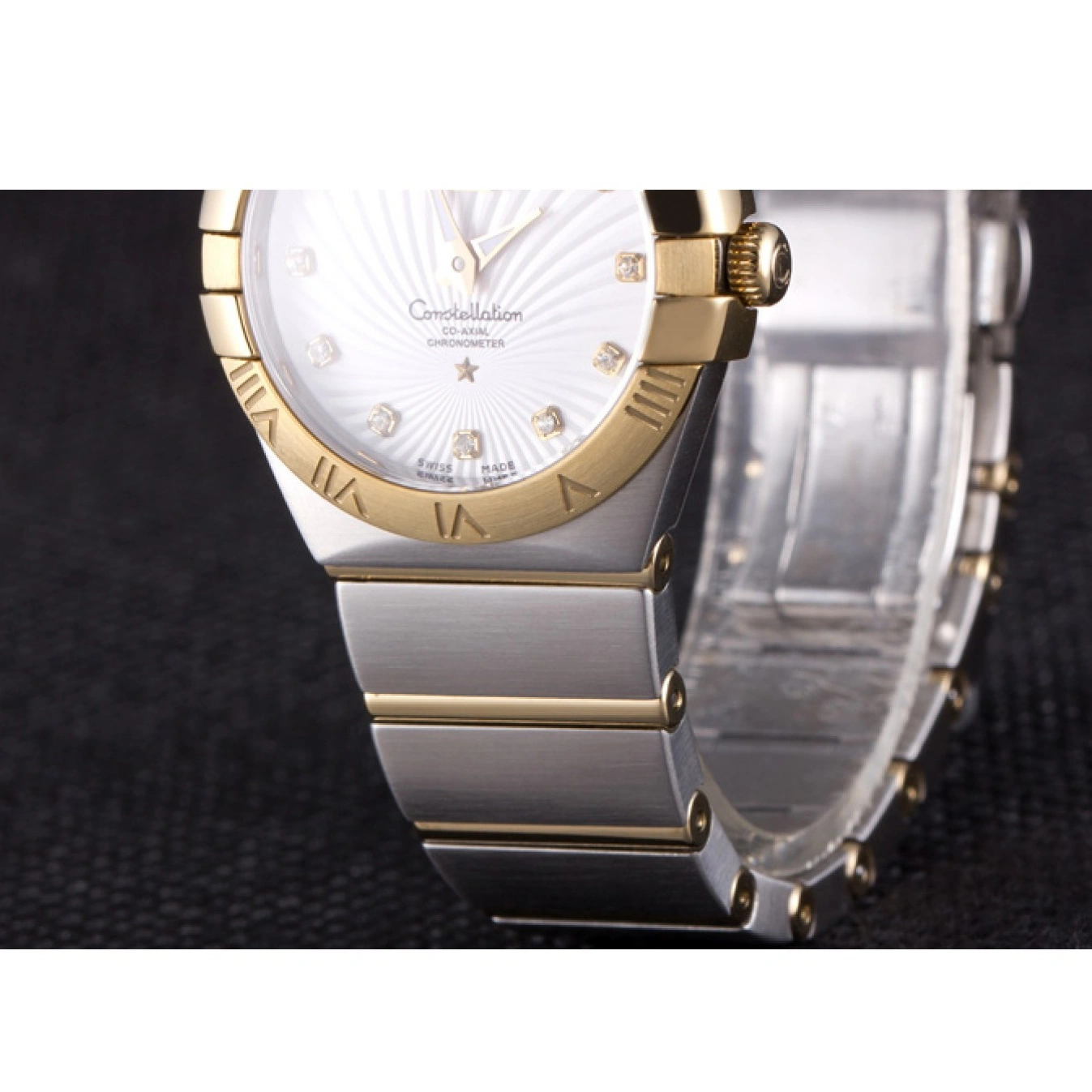 1013 Omega Constellation Gold Bezel Two Tone Band som95 621475